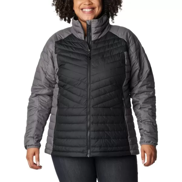 Columbia Womens Powder Lite Ii Full Zip JacketCity Grey Black Shark