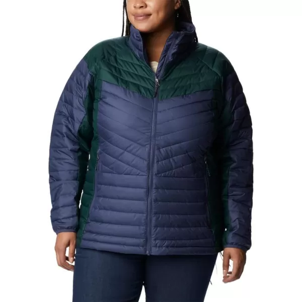 Columbia Womens Powder Lite Ii Full Zip JacketNocturnalSpruce