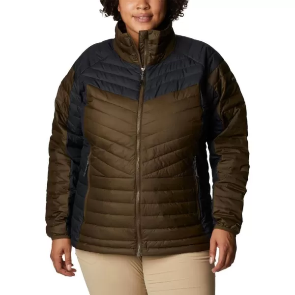 Columbia Womens Powder Lite Ii Full Zip JacketOlive GreenBlack