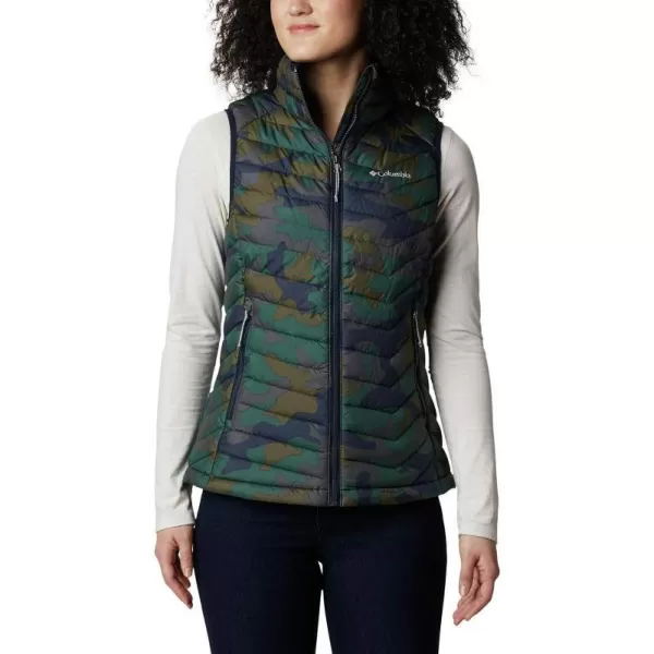 Columbia Womens Powder Lite VestDark Nocturnal Traditional Camo Print