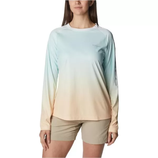 Columbia Womens Printed Tidal Deflector Long SleeveCocoa Butter Gradient