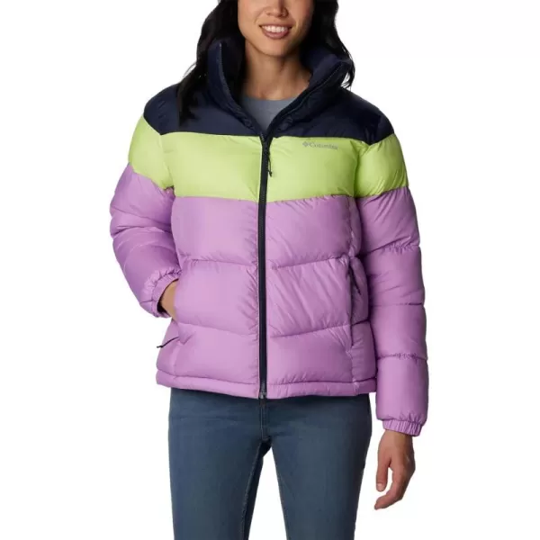 Columbia Womens Puffect Color Blocked JacketGumdropTippetDark Nocturnal