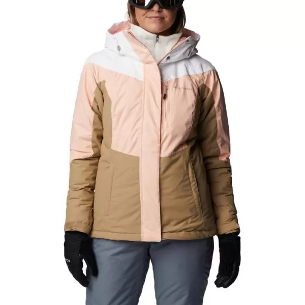 Columbia Womens Rosie Run Insulated JacketPeach BlossomWhiteBeach