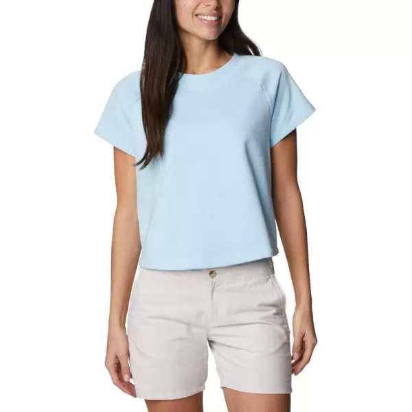 Columbia Womens Slack Water French Terry Short Sleeve ShirtSpring Blue