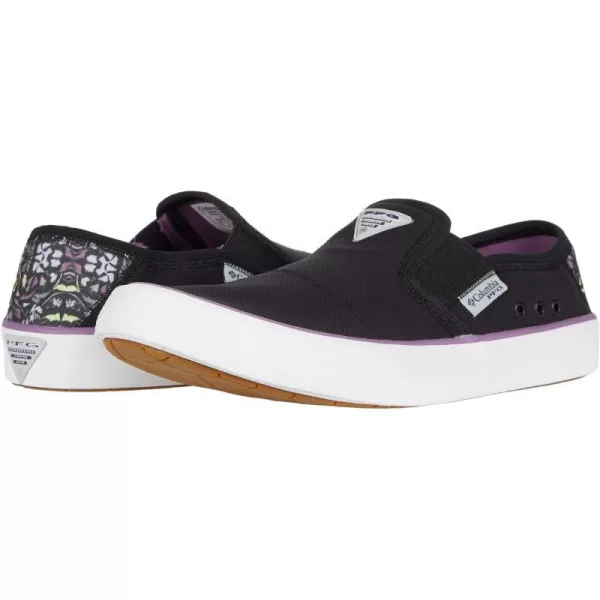 Columbia Womens Slack Water PFG Slip Boat ShoeBlackDark Lavender