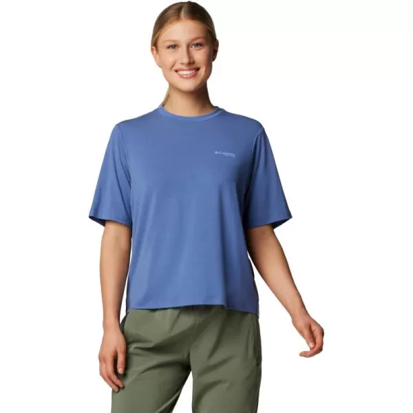 Columbia Womens Standard PFG Uncharted Tech Tee Short SleeveBluebellW Uncharted