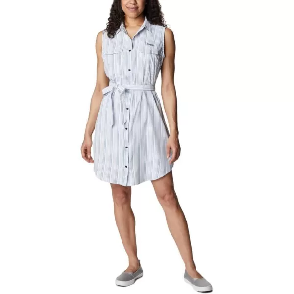 Columbia Womens Sun Drifter Woven Dress IiCarbon Vertical Stripe