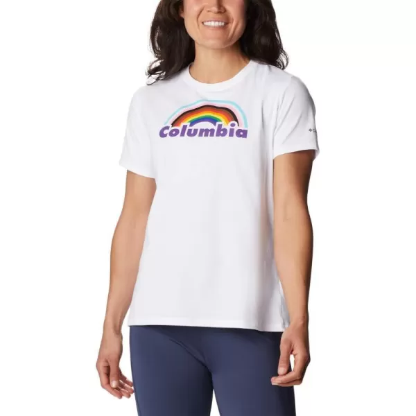 Columbia Womens Sun Trek Ss Graphic TeeWhiteColumbia Pride