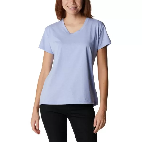 Columbia Womens Sun Trek Ss TeeSerenity Heather