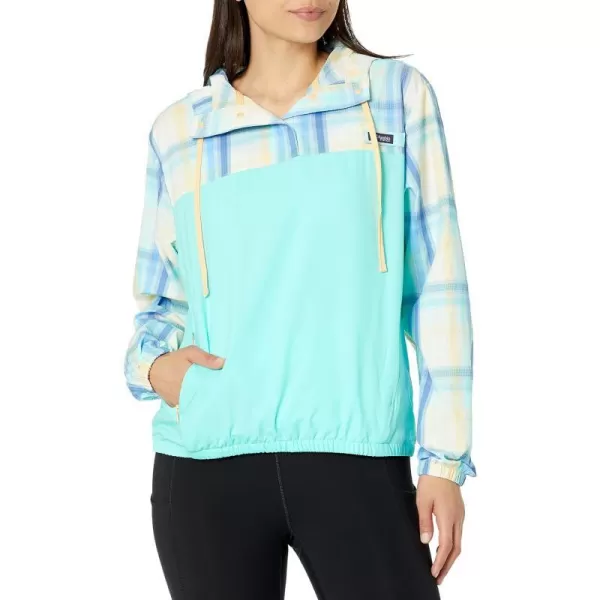 Columbia Womens Super Tamiami HoodieGulf StreamCocoa Butter Sea Blur Check