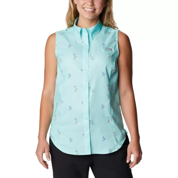 Columbia Womens Super Tamiami Sleeveless ShirtGulf Stream Bouquet Foray