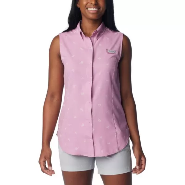 Columbia Womens Super Tamiami Sleeveless ShirtMinuet Happy Tides