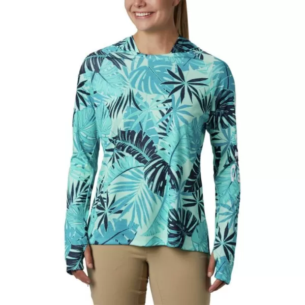 Columbia Womens Super Tidal Tee HoodieDolphin Tropical Print