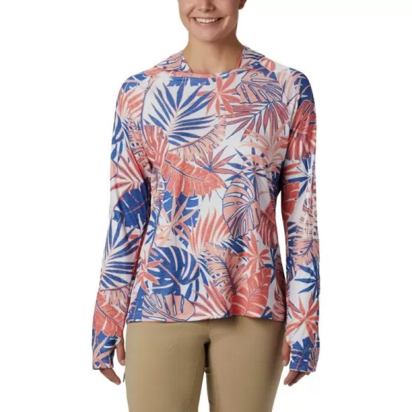 Columbia Womens Super Tidal Tee HoodieLychee Tropical Print