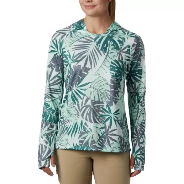 Columbia Womens Super Tidal Tee HoodieNew Mint Tropical Print