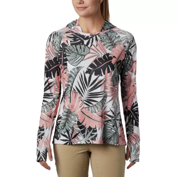 Columbia Womens Super Tidal Tee HoodieTiki Pink Tropical Print