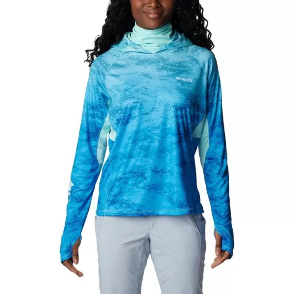 Columbia Womens Super Tidal Tee Vent HoodieGulf Stream Camo Gradient