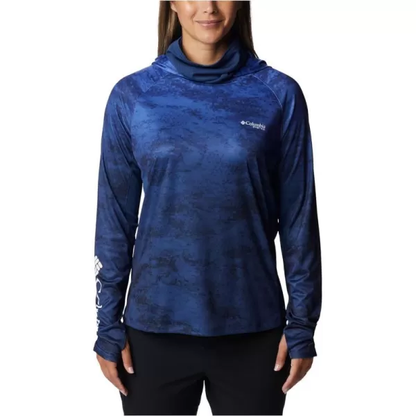 Columbia Womens Super Tidal Tee Vent HoodieViolet Sea Camo Gradient