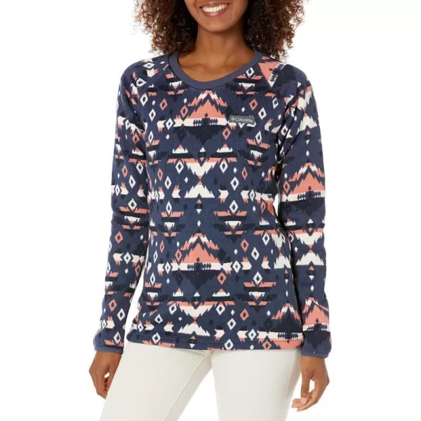 Columbia Womens Sweater Weather CrewNocturnal Rocky Mountain Print