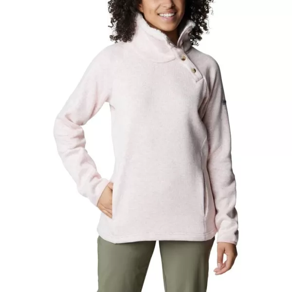 Columbia Womens Sweater Weather Sherpa Hybrid PulloverDusty Pink Heather