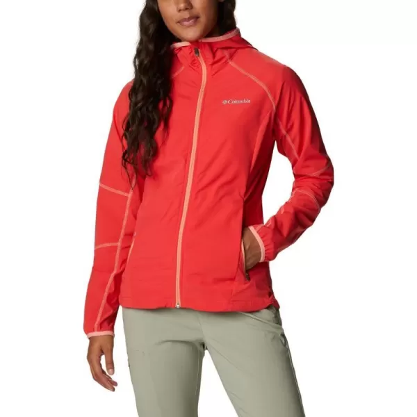 Columbia Womens Sweet As Softshell HoodieRed Hibiscus