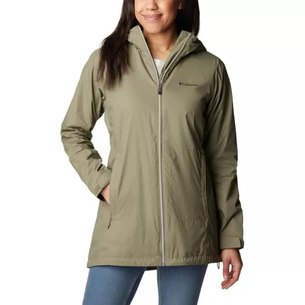 Columbia Womens Switchback Lined Long JacketStone Green