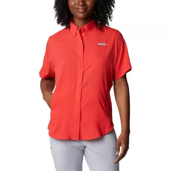 Columbia Womens Tamiami Ii Short Sleeve ShirtRed Hibiscus