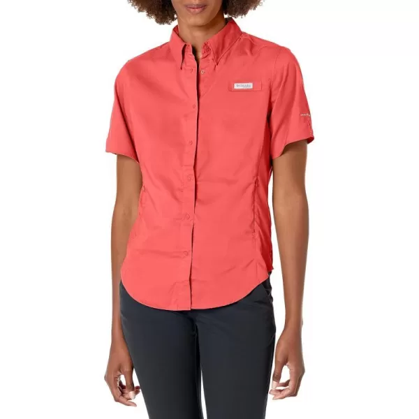 Columbia Womens Tamiami Ii Short Sleeve ShirtSunset Red