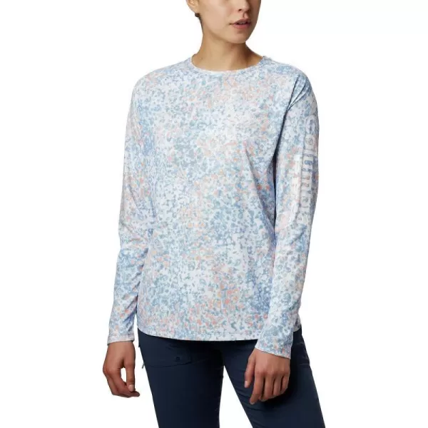 Columbia Womens Tidal Deflector Long SleeveStormy Blue Bubbles Print