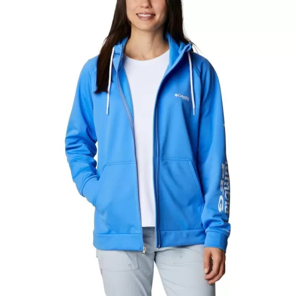 Columbia Womens Tidal Fleece Fz HoodieHarbor BlueWhite