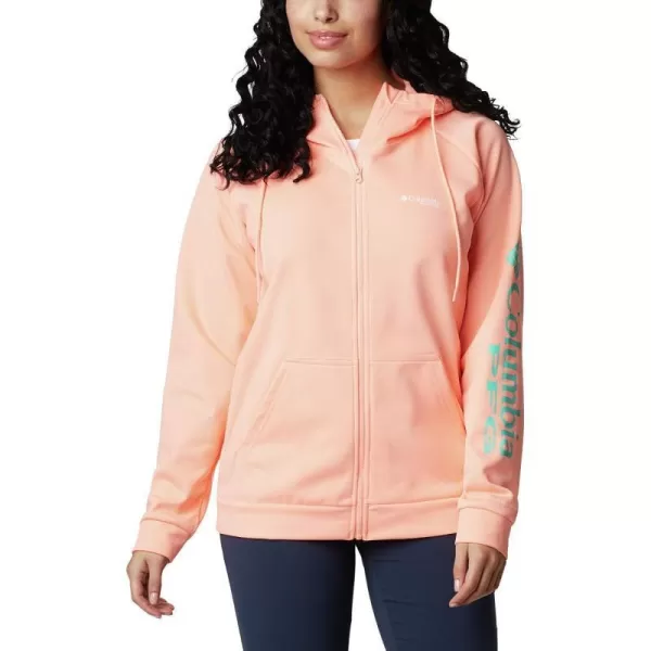 Columbia Womens Tidal Fleece Fz HoodieTiki PinkDolphin Logo