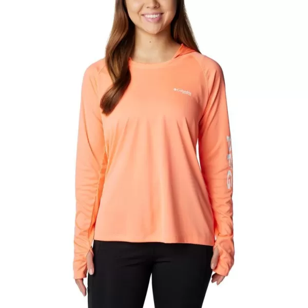 Columbia Womens Tidal Tee HoodieCoral GlowWhite Logo