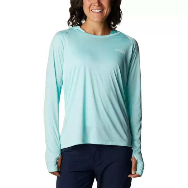 Columbia Womens Tidal Tee HoodieGulf StreamWhite Logo