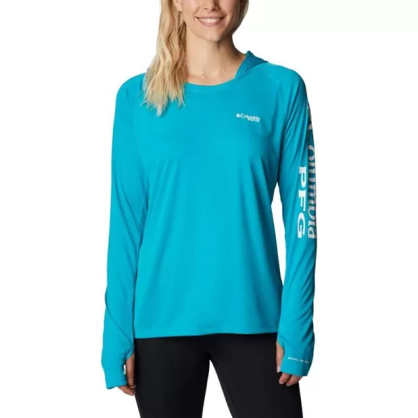 Columbia Womens Tidal Tee HoodieOcean TealWhite Logo