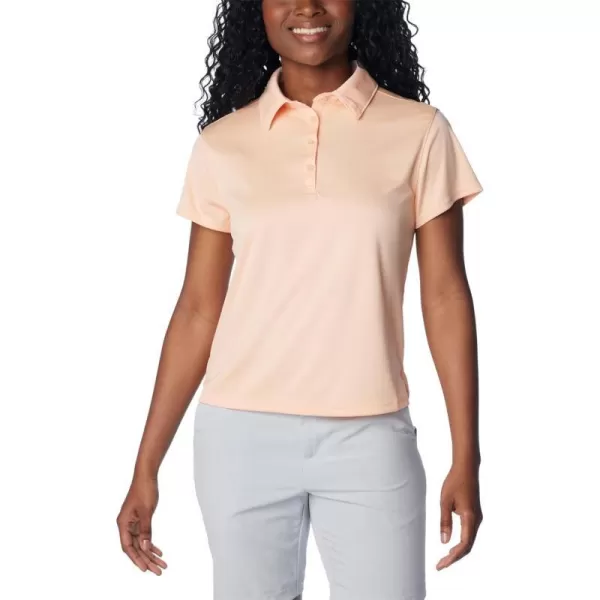 Columbia Womens Tidal Tee Short Sleeve PoloPeach Fizz