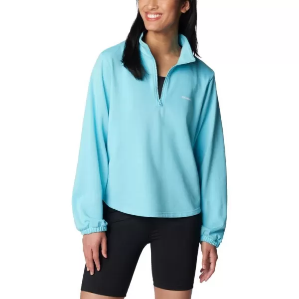 Columbia Womens Trek French Terry Half Zip UpdateAquamarine