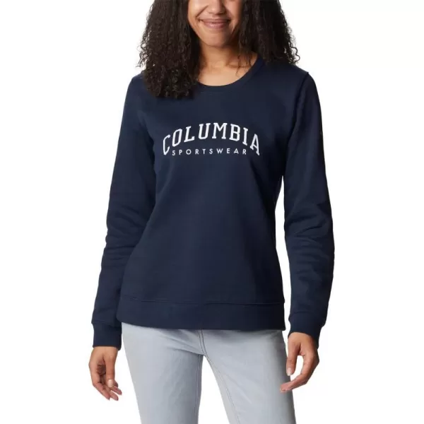 Columbia Womens Trek Graphic CrewCollegiate NavyCsc Collegiate