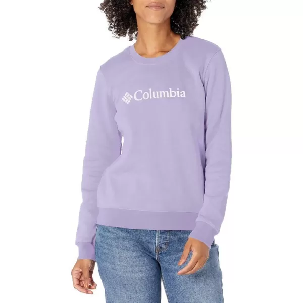 Columbia Womens Trek Graphic CrewFrosted PurpleWhite Logo