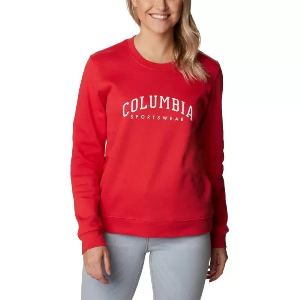 Columbia Womens Trek Graphic CrewRed LilyCsc Collegiate