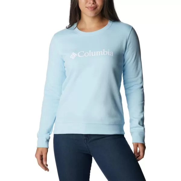 Columbia Womens Trek Graphic CrewSpring BlueWhite Logo