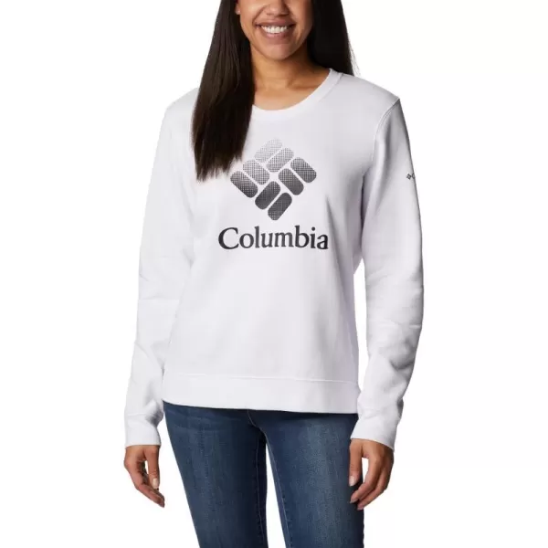 Columbia Womens Trek Graphic CrewWhiteBlack Csc Stacked Logo