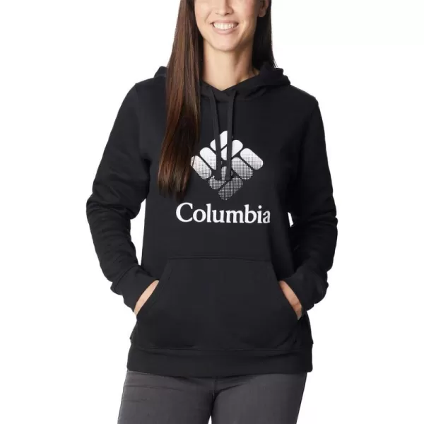 Columbia Womens Trek Graphic HoodieBlackWhite Csc Stacked Logo