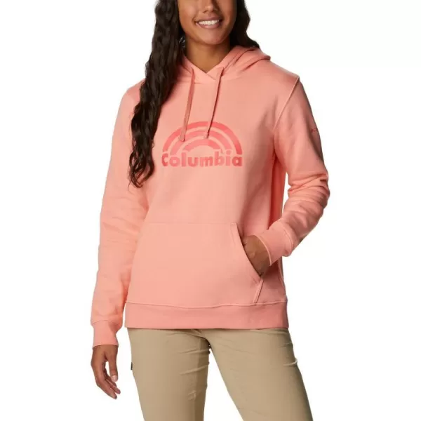 Columbia Womens Trek Graphic HoodieCoral ReefRainbow