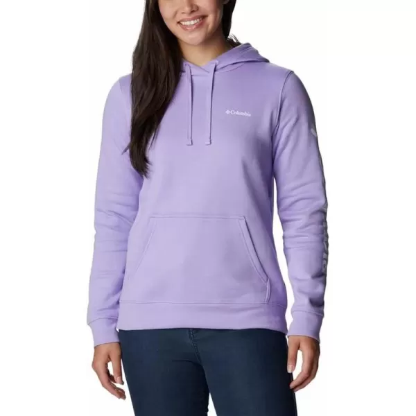 Columbia Womens Trek Graphic HoodieFrosted PurpleWhite Logo