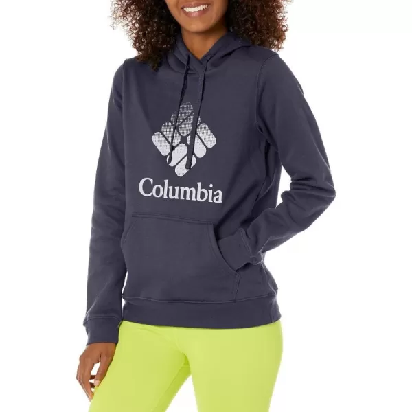 Columbia Womens Trek Graphic HoodieNocturnalWhite Csc Stacked Logo