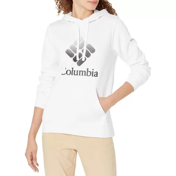 Columbia Womens Trek Graphic HoodieWhiteBlack Csc Stacked Logo