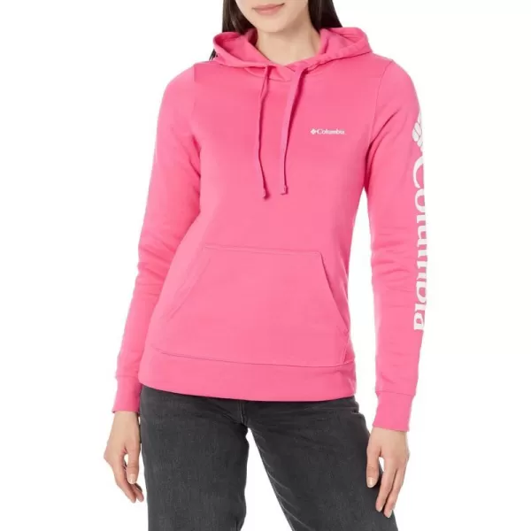 Columbia Womens Trek Graphic HoodieWild GeraniumWhite Logo