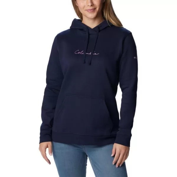 Columbia Womens Trek Graphic Treatment HoodieDark NocturnalGumdrop Logo