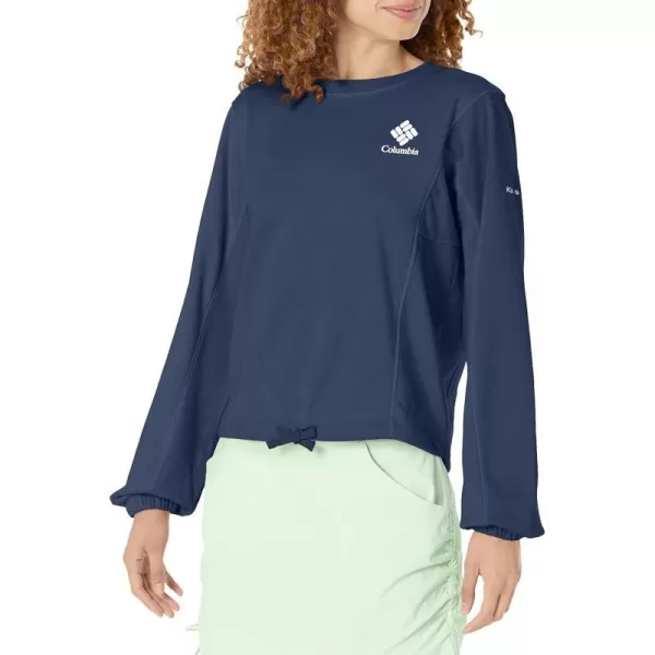 Columbia Womens Trek Seasonal Ft CrewCollegiate NavyWhite Csc Stacked Logo