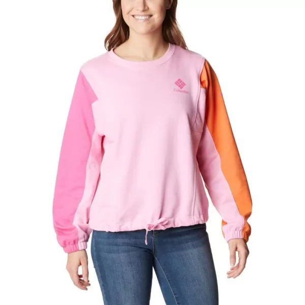 Columbia Womens Trek Seasonal Ft CrewWild RoseWld Grnm Csc Stacked Logo